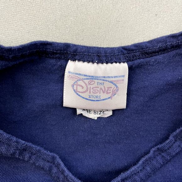Vintage Disney Mickey Mouse T-Shirt Womens One Size Navy Blue St. Tropez Cropped - Picture 3 of 8